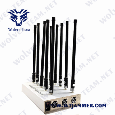 Regelbare de Stoorzendercdma GSM van het Machts Multiband Signaal PCs 3G GPS DC5V