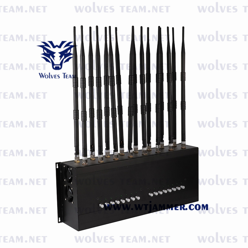 Regelbare Celluar-GSM CDMA 3G 4G 5G WIFI GPS Lojack van de Signaalstoorzender Mobiele Telefoonstoorzender 24/7 onophoudelijk het werk doel