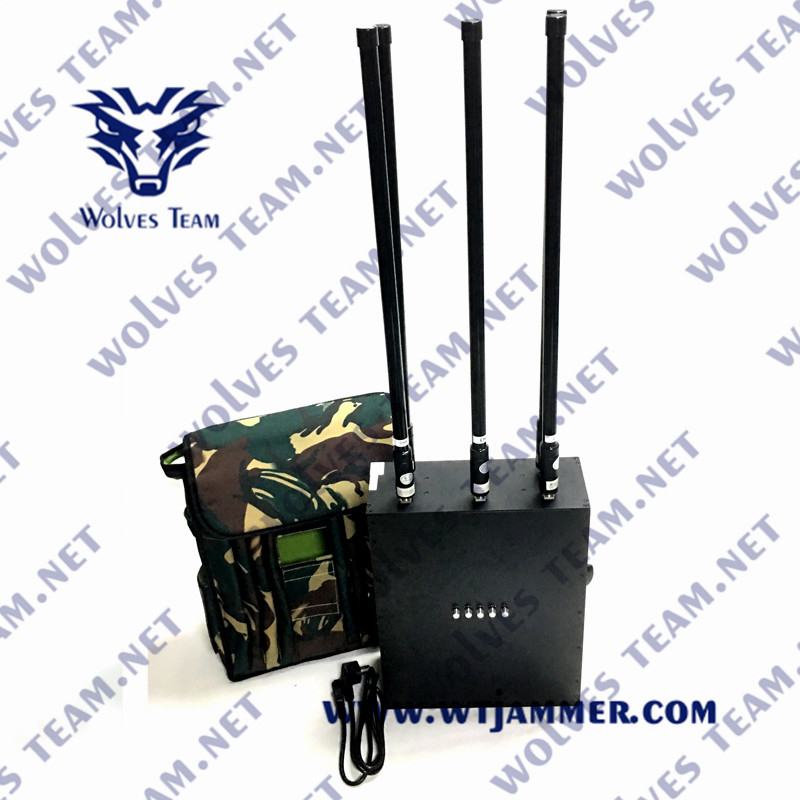 GSM CDMA 3G 4G 5G van WiFi /Bluetooth Celluar van de Manpack Ingebouwde Batterij Mobiele Telefoonblocker Satellietsignaalstoorzender