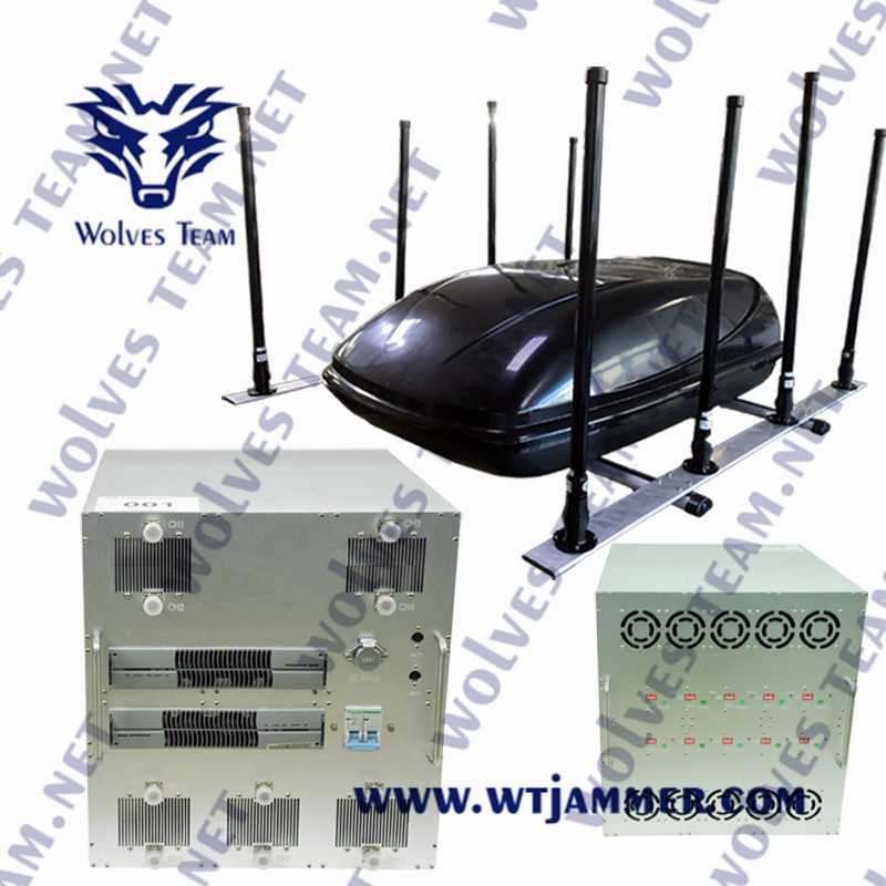 VIP van de de Celtelefoon van het Beschermings Openlucht Militaire Voertuig Mobiele van de het Signaalstoorzender Blocker VHF 135MHz UHF300/400mhz-Signaalstoorzender