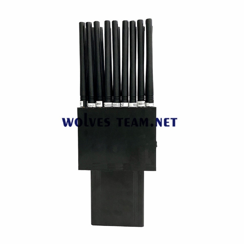 Handheld 16 antennes Telefoonsignaal Jammer GSM 3G 4G 5G WiFi Bluetooth VHF UHF RF Cellular
