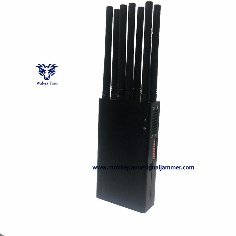 Draagbare 10 antenne Mobiele telefoon Signaalstoorzender PCS CDMA 3G 4G 5G WiFi GPS Signaalstoorzender