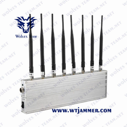 GSM 3G 4G GPS WiFi Lojack 8 verbindt 18W 40m Mobiele Telefoonstoorzender