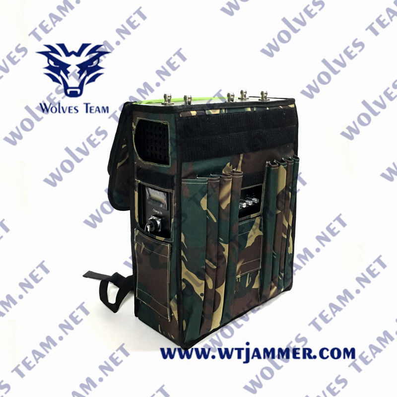 De militaire VIP van de de Rugzakstoorzender van de Beschermingsveiligheid van de Hoge Machtsgps WIFI5.8G Stoorzender van het de Hommelsignaal