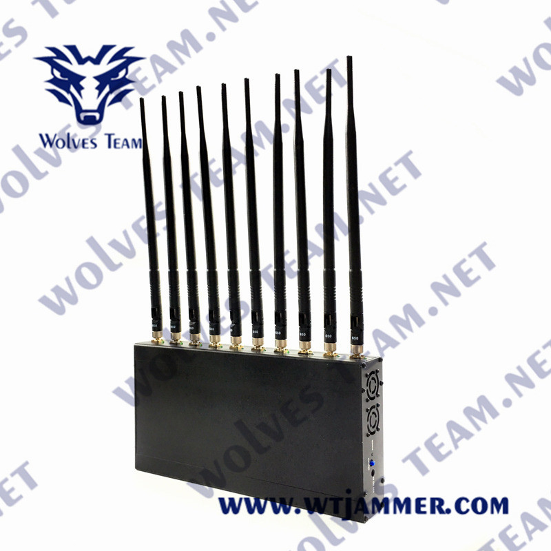 UHF Binnen het Signaalstoorzender 12W 3G 4G GPS WiFi LoJack 10 van VHF Antenne