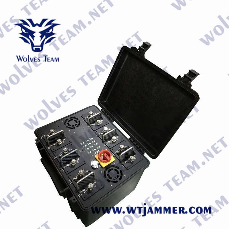 GSM CDMA de Stoorzender 1000W Regelbare 3G 4G 5G WIFI 2.4G 5.8G GPS van het Voertuigsignaal