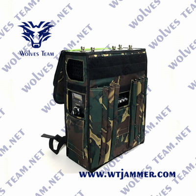 IP65 Krachtige de Telefoonstoorzender GPS GSM DCS 3G 4G 5G Blocker van de Rugzakcel Dekking tot 150m