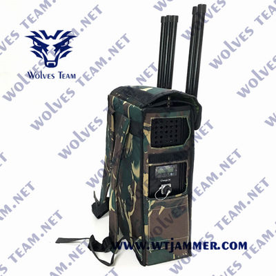 6 kanalen 160W GPS WiFi 5.8g Backpack Jammer tot 2000m Drone Signal Jammer