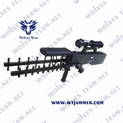 Militaire anti-UAV drone jammer WIFI GPS RF Control Signal Blocker Draagbaar tot 4500 meter
