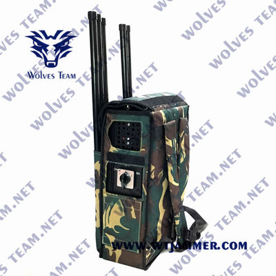 Tot 200 meter storingsbereik Leger Rugzak Jammer Aangedreven door 230VAC / -110VAC voor Militaire Operaties