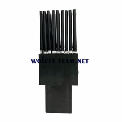 Handheld 16 antennes 16W mobiele telefoon GSM 3G 4G 5G jammer RF signaal blokker Wifi GPS uhf vhf jammer tot 25 meter
