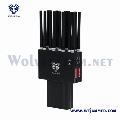 Handheld Draagbare 16 banden 3G 4G 5G WiFi UHF VHF GPS Lojack mobiele telefoon signaal jammer