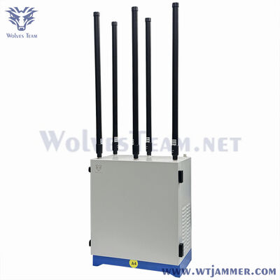 600W 10 Bands Waterdichte Instelbare Hoog Vermogen 2G 3G 4G WiFi VHF UHF Militaire Aanpasbare Frequentie Signaalstoorder