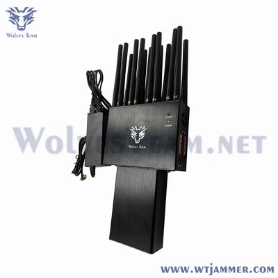 Draagbare 16-bands signaalstoorzender Mobiele telefoon GSM 3G 4G 5G RF868/433MHz WIFI GPSL1 Blocker