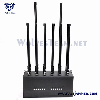 100W 12 Band Desktop Cellular Blocker Jams GPS L1 L2 en Alle 2g tot 5g Bands