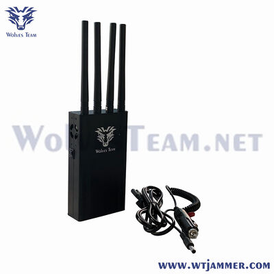 4 Antenna Portable Blocker 2.4G 5.8G WiFi 6e GPS Signal Jammer