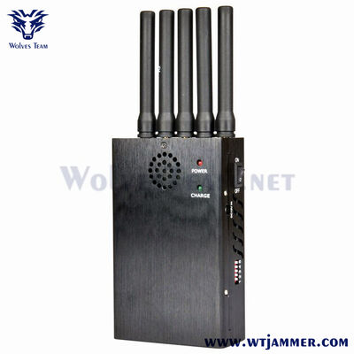5-Channel Portable GPS/2G/3G/4G/WiFi Signal Jammer