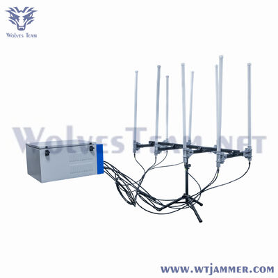 Buiten waterdicht 12 banden full band jammer uitgerust met omni antennesysteem