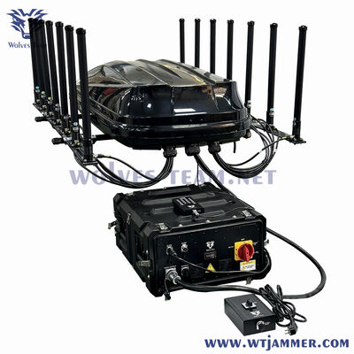 8 onafhankelijke RF-kanalen 400W waterdichte voertuigjammer voor wetshandhaving en noodbeheer