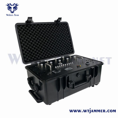 7 Bands 80W Wheeled Trolley RF Signal Blocker for Indoor Conference Security