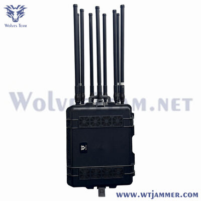 10 kanalen 600W High Power Trolley Signal Jammer Block 2G/3G/4G/5G/WiFi/GPS