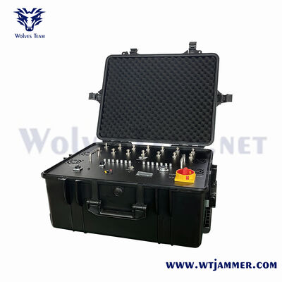 6 kanalen 400W High Power Koffer Signaal Jammer Block 5G/4G/3G/2G/WiFi