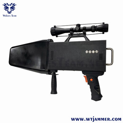 4-banden 30W anti-UAV-signaalstoorzender, dekking 500 m (handheld directioneel type)
