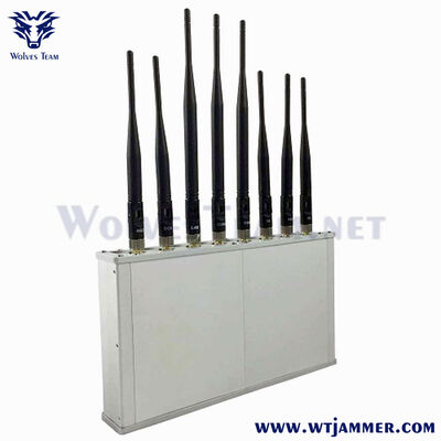 8 kanalen 20W desktopsignaalstoorzender, blokbereik tot 20 m voor 2G/3G/4G/WiFi