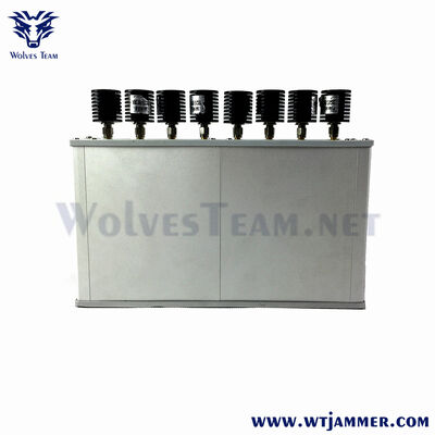 8 Manieren 60W Industrial Grade Desktop Jammer, Shield Range Tot 60m met ingebouwde koelventilatoren