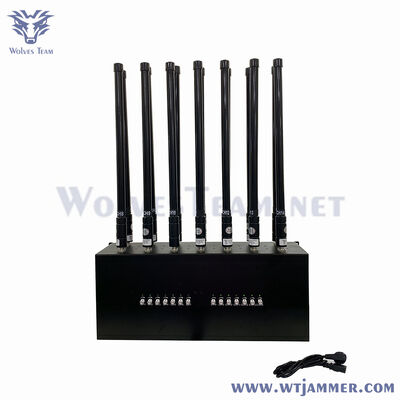 WT101H10-14 140W 14banden desktop jammer 10W/banden Omni-antenne