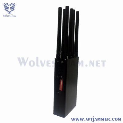 10M 100-240V Handheld Signal Jammer ingebouwd in batterij