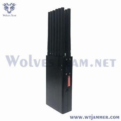 Handheld 12 antennes Jammer Handheld met alle 3G 4G 5G WiFi GPS RF