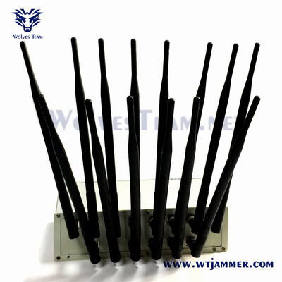 14-bands desktop multifunctioneel jammingsysteem Ondersteunt GSM 4G LTE WiFi VHF en radiobanden