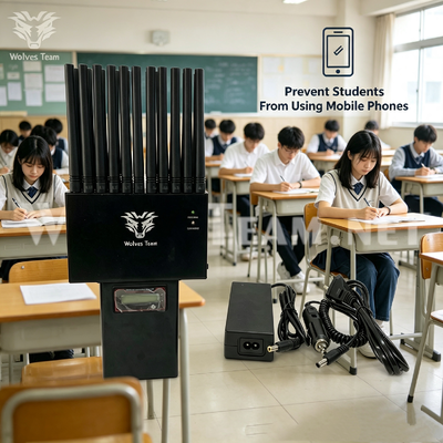 LED-scherm Nieuwe generatie handheld signaal jammer breed schildbereik voor klaslokalen om studenten mobiele telefoons te blokkeren en te voorkomen dat ze bij examens kopiëren