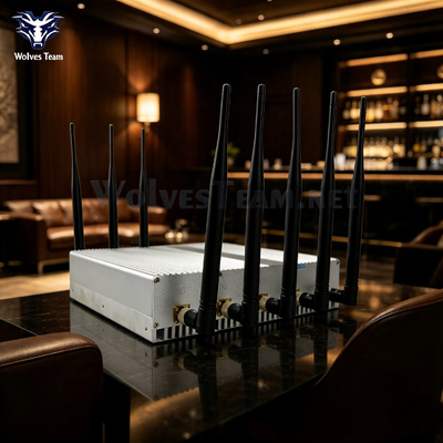 Custom Frequency 8 Band 40W Desktop Signal Blocker Cellular And GPS Location Tracking Jammer voor vertrouwelijke locaties in Zuid-Afrika