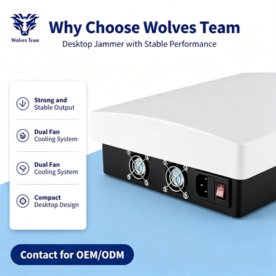 60W Desktop Multi-Band Signal Jammer Dekt 2G 3G 4G 5G WiFi Alle cellulaire frequenties
