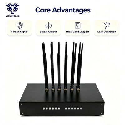 60W 12-kanaals Desktop Signal Jammer met omnidirectionele antenne voor examenzalen en gevoelige vergaderingen