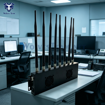 8-antenne High Power Phone & GPS Jammer Signal Blocker voor vertrouwelijke onderzoeks- en ontwikkelingsstudios