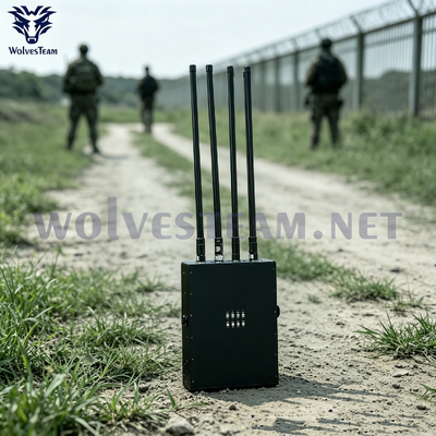 Manpack-signaalstoorzender met batterij aan de binnenkant voor lange afstanden van 50-300 meter