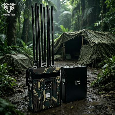 8 Bands 160W Wireless Signal Jammers With Omni‑Directional Antennas And Built-In Battery For Law Enforcement Or Armed Forces