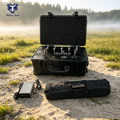 300‐500M Rolling Suitcase Draagbare Signal Suppression Unit voor Outdoor Counter‐Drone And Explosive‐Safe Site Security