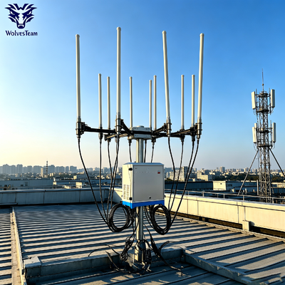 400W 8-Band IP65 Waterdichte Outdoor Signaal Stoorder voor CDMA GSM DCS PCS 3G 4G LTE WiMAX WiFi VHF UHF