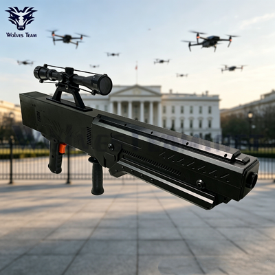 High-Quality Gun-Type Signal Jammer For Law Enforcement Stable Jamming Distance With Built-In1-Hour Rechargeable Battery