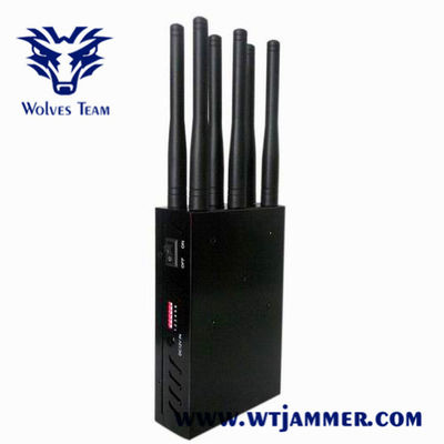 Handbediende GSM 3G 4G 5G WiFi Lojack van 12W CDMA Signaalstoorzender