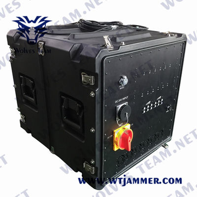 Draagbare mobiele telefoon RF-signaaljammer High Power Vehicle Bomb Jammer met DDS Convoy Jamming System