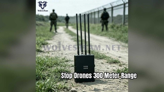 Manpack-signaalstoorzender met batterij aan de binnenkant voor lange afstanden van 50-300 meter