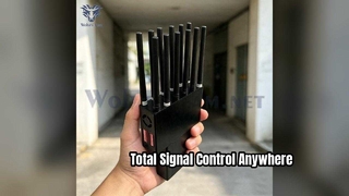 Handheld Verstelbare 12-Antenne 12W Krachtige 2G 3G 4G 5G GPS Telefoonsignaalstoorzender met LCD Digitale Dis